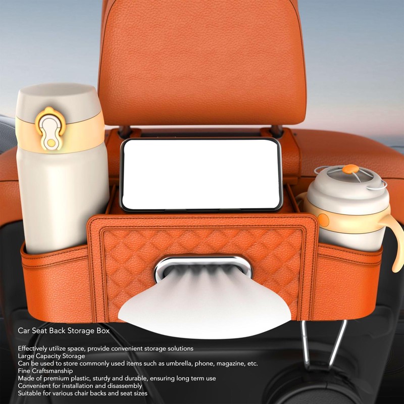 Car Back Seat Organizer Multifunctional Large Capacity Backseat Storage Box