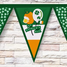 St Patrick's Day Fabric Triangle Bunting | Paddy's Day | Fire Retardant Flag Fabric Bunting