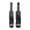 sourcing map 2pcs 10mm,12mm Leather Hollow Hole Punch 1/4" Hex