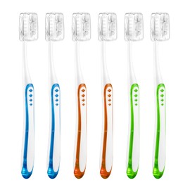 Frekare Extra Soft Toothbrushes for Adults with 10000 Micro Nano Bristles, Ultra Soft Toothbrushes with Covers for Sensitive Teeth, Gum Recession and Elderly, Travel (Compact Head, 6 Count)