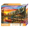 Springbok's Cabin Evening Sunset 2000 Piece Puzzle for Adults Featuring