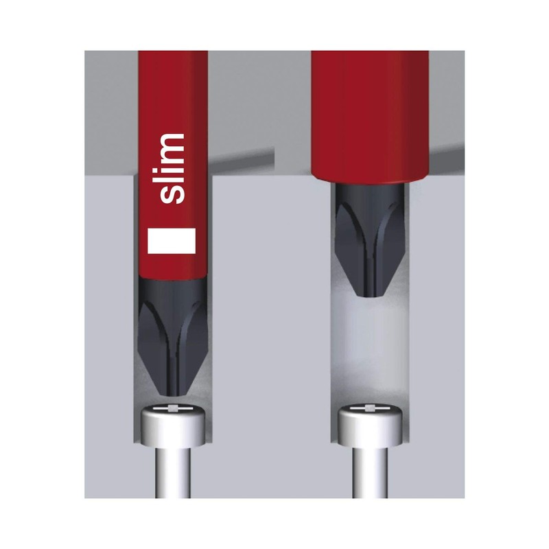 Wiha 3201 SoftFinish Electric slimFix 4,0 x 100 mm, Multi-colord,