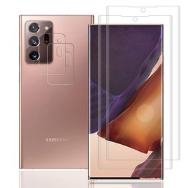 [2+2] For Galaxy Note 20 Ultra Glass Film + Camera Film, 9H Hardness, Ultra Thin, 3D Curved Surface, Bubble Free, Shatterproof, High Transmittance, Shock Absorption, Anti-Fingerprint, Screen