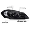 PIT66 LED Headlight Assembly Compatible with Chevy Impala 2006-2013/ Fit