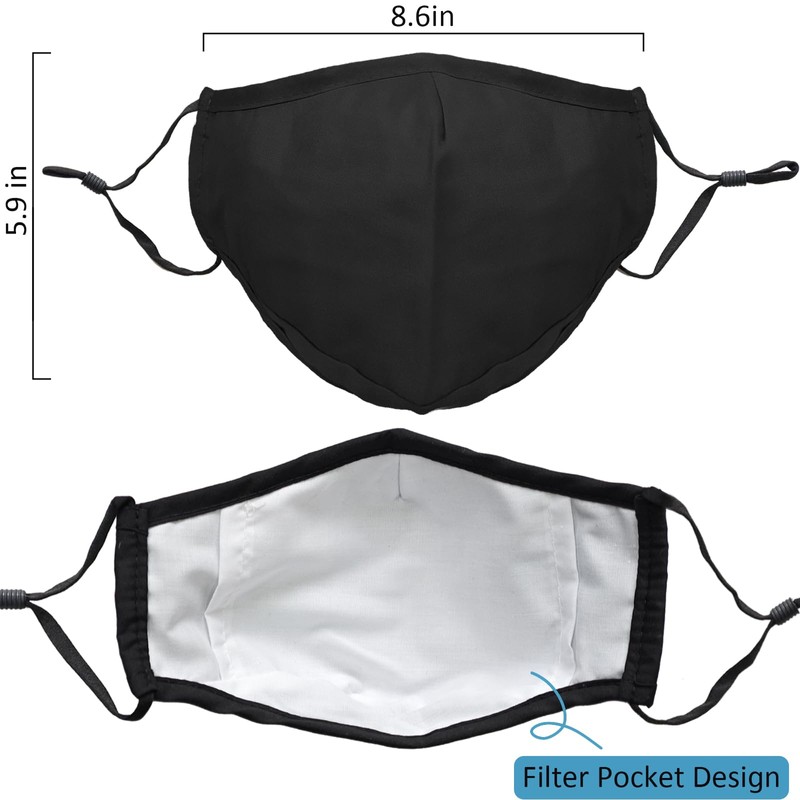 18 Pack Reusable Cloth Face Masks Washable Cotton Face Mask