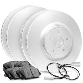 R1 Concepts Front Rear Brakes and Rotors Kit |Front Rear Brake Pads| Brake Rotors and Pads| Ceramic Brake Pads and Rotors |Hardware and Sensor Kit|fits 2016-2019 Mini Cooper, Cooper Clubman