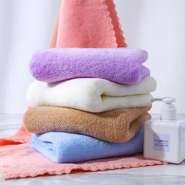 Paquete de 5 paños de microfibra de 29.5 x 13.8 pulgadas, suaves al tacto de los dedos, paños de lavado de terciopelo coral, ultra suaves, de secado rápido y multiusos para baño, spa y toallas de