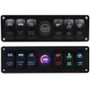 6 Gang Toggle Rocker Switch Panel Colorful LED Voltmeter for