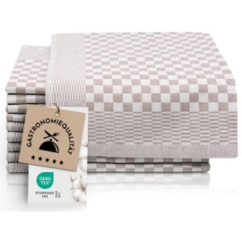 Zollner 10-piece Tea Towels 100% Cotton 46 x 70 cm Many Colours, 010