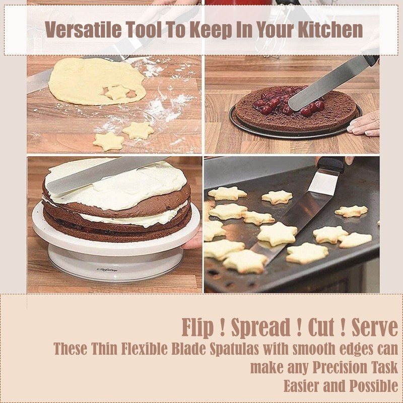A2Z Scilab 7x Pastry Icing Spatulas Decorating Tools & Garnishing