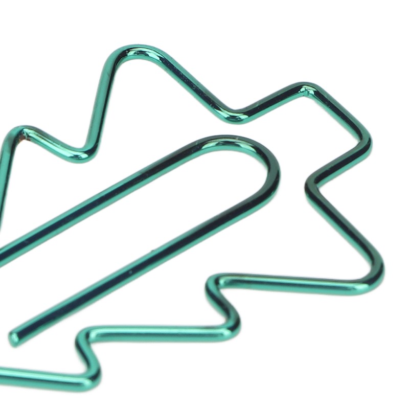100Pcs Paper Clips Cute Unique Tree Shape Electroplating Process Lightweight