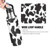 JUMBEAR Cow Patter Black White Print Water Bottle Acuum Insulated