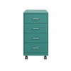 Space Solutions 18" Deep 4-drawer Mobile Organizer - Green