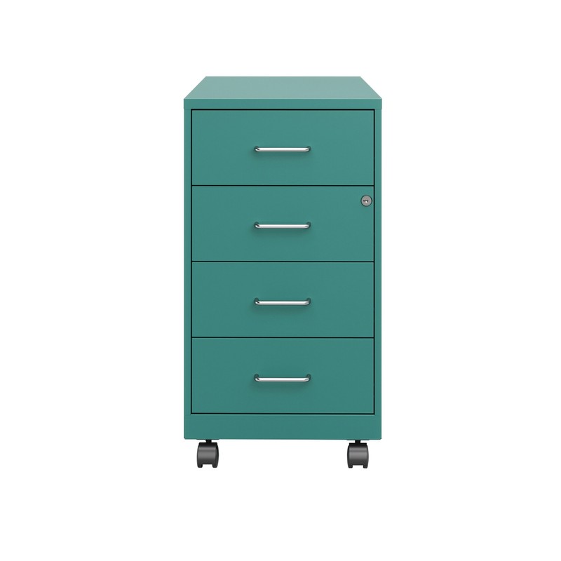 Space Solutions 18" Deep 4-drawer Mobile Organizer - Green