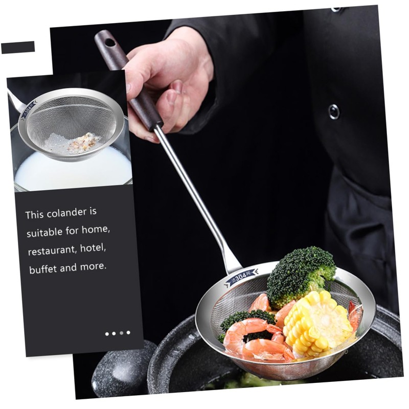 CIYODO Stainless Steel Strainer Spoon Kitchen Utensils Food Strainer Colander