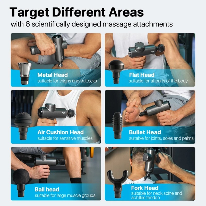 ALLJOY P1 Massage Gun Deep Tissue Percussion Massager with 14mm