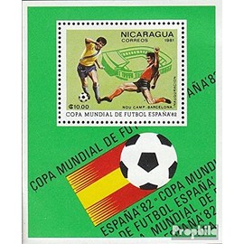 Nicaragua block138 (complete.issue.) unmounted mint/never hinged ** MNH 1981 World Cup 82 (Stamps for collectors) Soccer