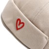 XYIYI Heart Beige Mens Docker Cap Brimless Hats Skullcap Worker