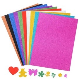 A4 Glitter Coloured Paper, 250gsm Non Shed Sparkle Cardstock for Scrapbook Paper and Craft Paper Assorted Colors 20 Pack Compatible with Die Cutting Machines
