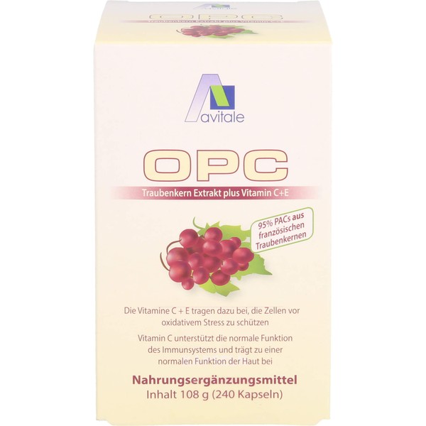 Avitale OPC Grape Seed Vegi Capsules - High Dose, Pack of 240