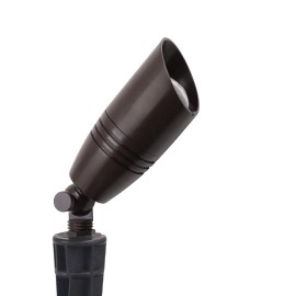LT2105A 2700K-6000K IP65 12 Volt Garden Spike Low Voltage Landscape Spot Light AluminumColor: Brown, Emitting Color: White, Lamp Power(W): 0