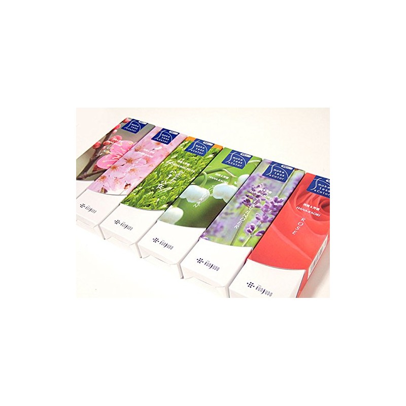 花かおりシリーズ 薫寿堂のお線香 花かおり スリム微煙アソート短寸6箱桐箱入 #474