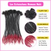 12 inch Loc Extensions Human Hair with Curly Ends, 0.4cm