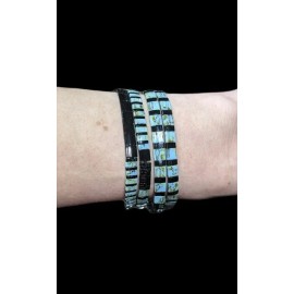 Boho Miyuki Tila bracelet boho Japanese glass tile stackable minimal USA