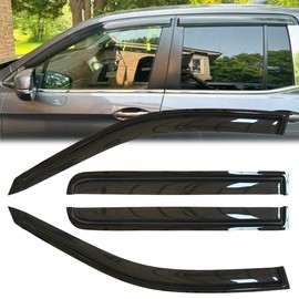4pcs Original Shatterproof Rainproof Side Window Wind Deflectors for Honda Ridgeline 17-24,Tape-on Sun Rain Guards Set,Nice Looking Window Visors for Cars,Vent Deflector for 2017-2024 Ridgeline 94276