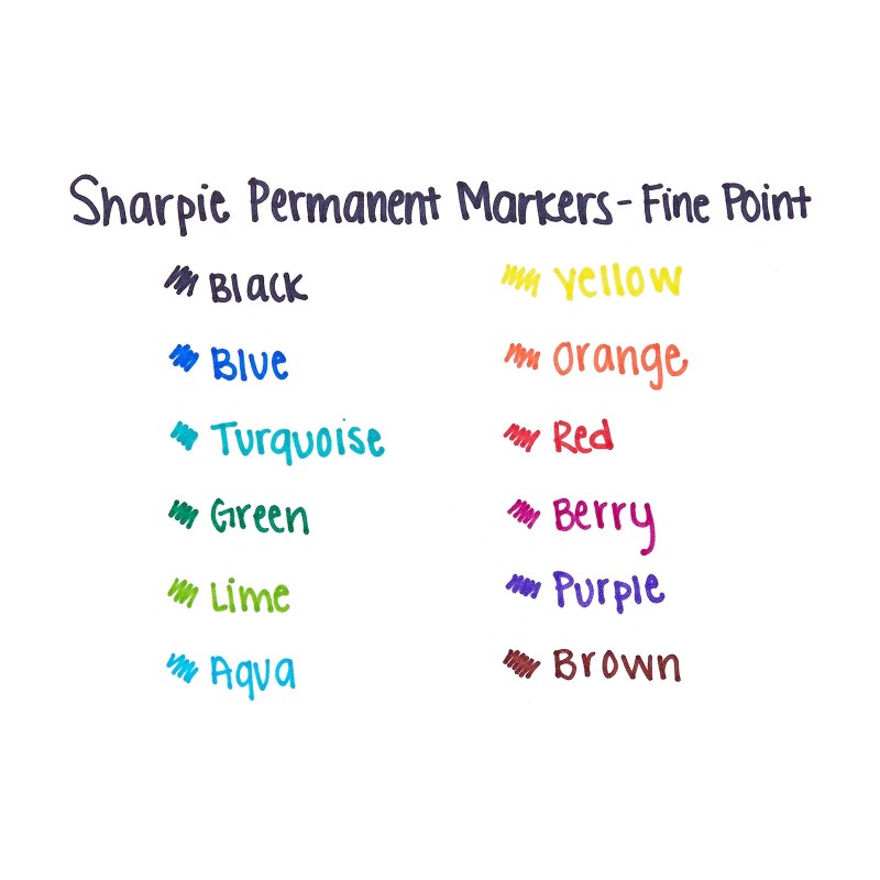 SHARPIE Green Sharpie Permanent Markers 2 Count Fine Point Vibrant