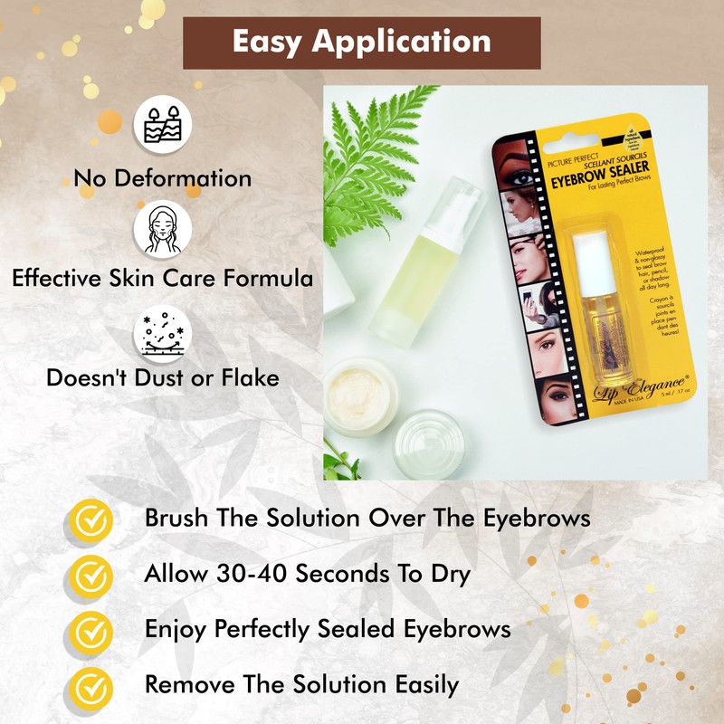 Lip Elegance Eyebrow Sealer – Clear Waterproof Brow Gel for