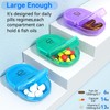 Adinomiency Pill Organizer，Pill Box，2 Times a Day，Travel Pill case，for Medication/Vitamin/Fish