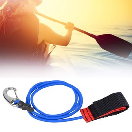 AYNEFY Boating Paddle Leash,kayak leash ylon Paddle Leash Black Elastic String Boating Kayak Paddle Rod Leash with Carabiner ,kayak leash for Kayak and Paddles(Blue)