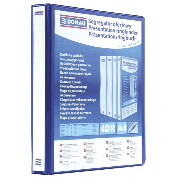 DONAU 2788404PL-10 Presentation Ring Binder Presentation / Blue / 4-D