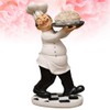 WINOMO Chef Figures Decorative Kitchen Chef Figure Chef with Pasta
