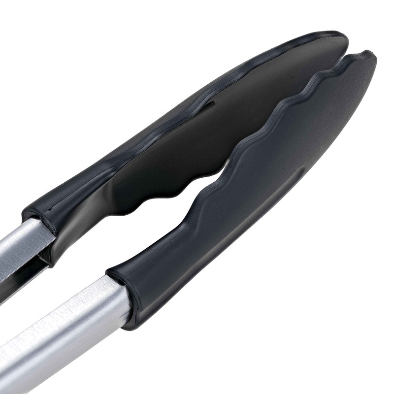 Lurch 1-Piece 30 cm All-in-One Tongs with Non-Stick Ends, Black