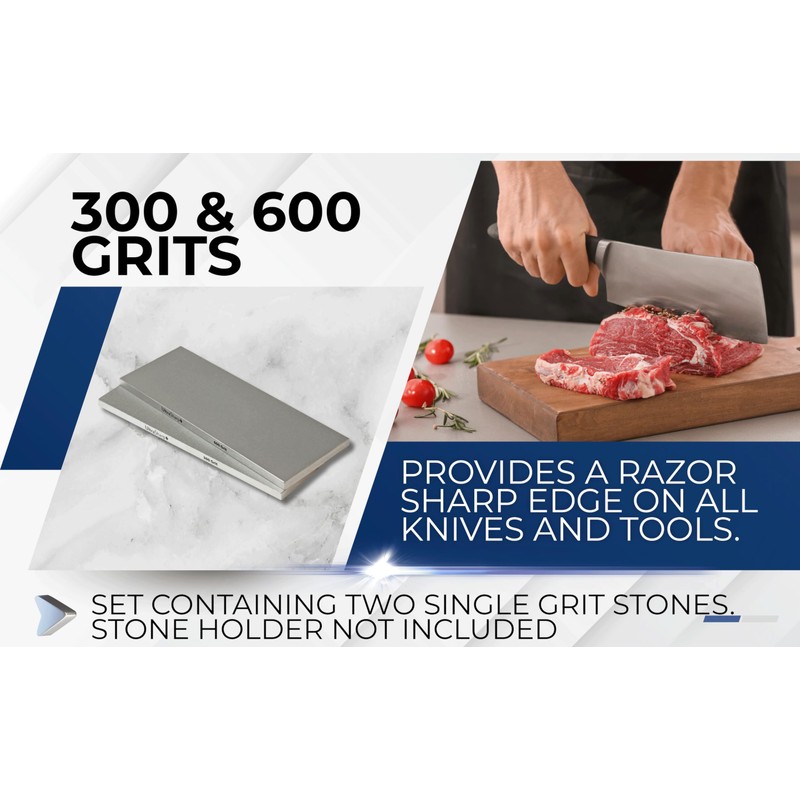 UltraSharp 2-Piece Diamond Sharpening Stone Set - 8 x 3