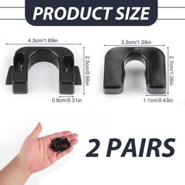2 Pairs 1539663 Parcel Shelf Clips 015532109E Compatible with Ford Fiesta MK3 Mk7 Mk8 B-Max C-max for Luggage Compartment Cover Plastic