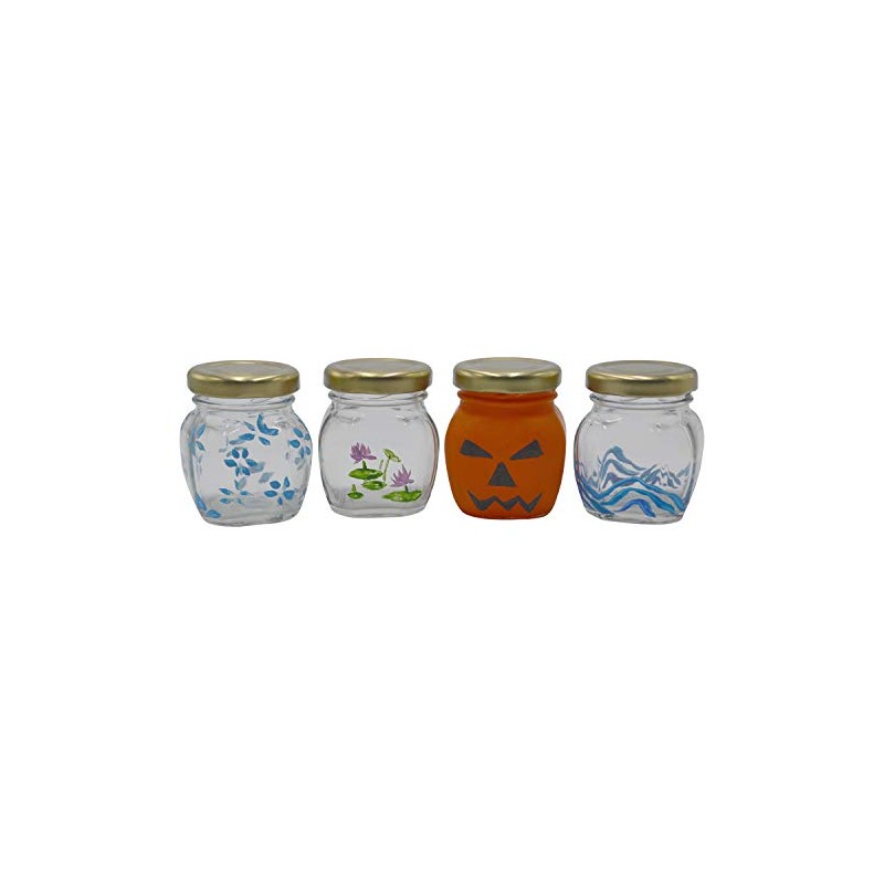 U Pack 2oz Glass Jar With Gold Lid For Honey