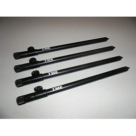 TMC 4 x Aluminium Bank Sticks 25-45 cm's. Rod Rests, Buzz Bar, Alarms. 16mm
