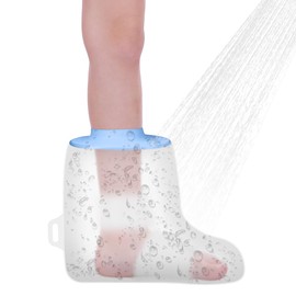 AOOWU Waterproof Cast Cover Leg Kids, Waterproof Foot Cover for Shower, Reusable Cast, Dressing and Bandage Cover, Comfortable Cast Cover for Foot, Ankle Cast Covers for Short Leg, Knee, Foot, Toes