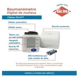 Baumanometro Digital De Muñeca Automático Citizen Ch-617                                                                                              