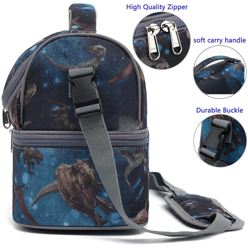 FlowFly Double Decker Cooler Insulated Lunch Bag Large Tote for