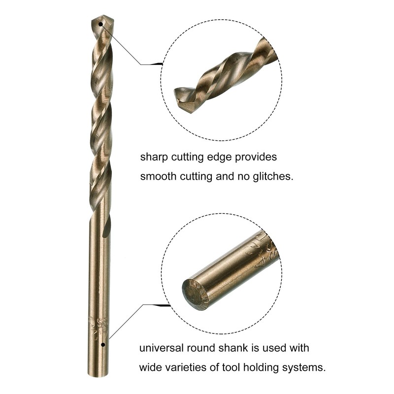 sourcing map Tap and Die and Drill Bit Set, M5