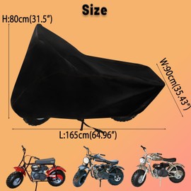 Chikia Mini Bike Cover Outdoor,Minibike Cover Waterproof,Compatible with Coleman CT200U CT200U-EX BT200X RT200 B200R B200RSV Massimo CT 70s Baja Trail Master Accessories,Protection,Dustproof