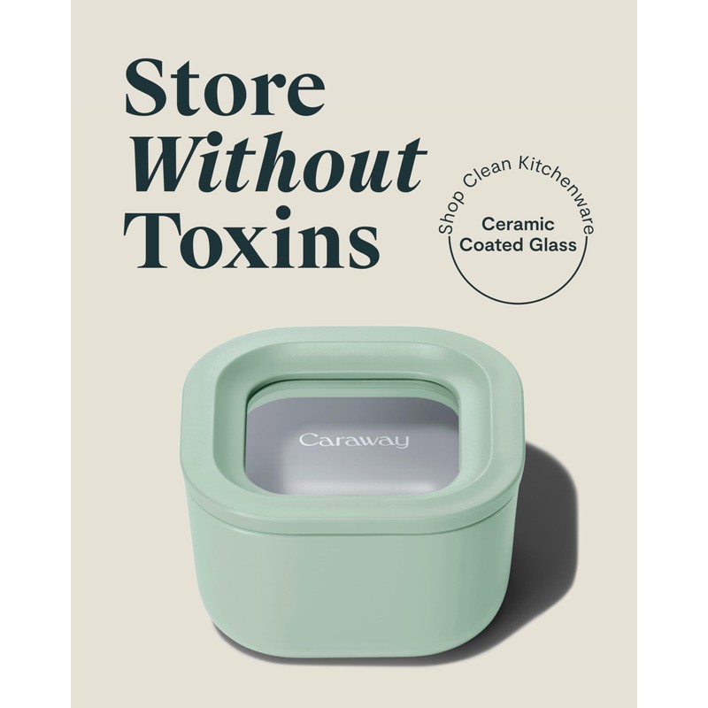 Caraway 6pc Food Storage Container Set - 1.75 Cup Glass