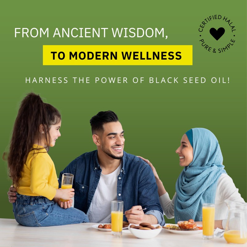 Noor Vitamins Noor Vitamins Halal Black Seed Oil Capsules, Halal