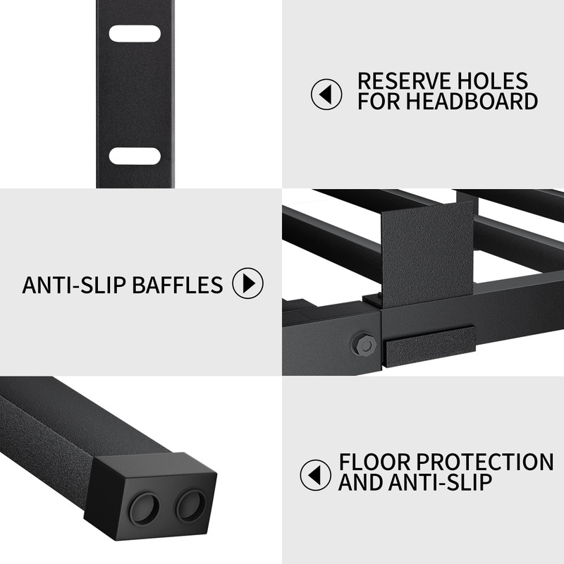 MAF 12 Inch Twin Bed Frames with Mattress Slide Stopper