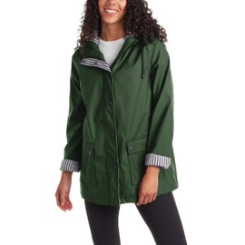 URBAN REPUBLIC Rain Jacket Women - Lightweight Waterproof Windbreaker for Women (S-3XL), Size Medium, Army Green