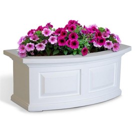 Pemberly Row 2ft Weatherproof Traditional Plastic Window Box in White